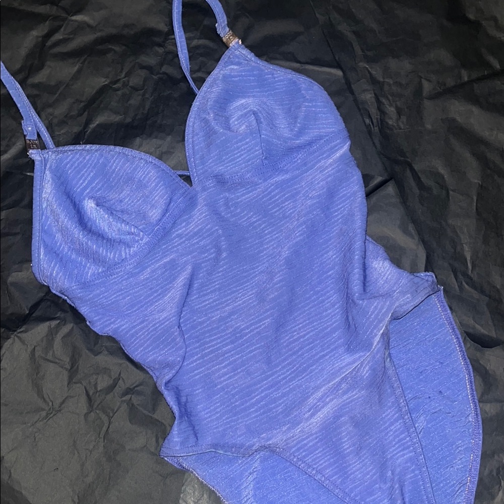 Elegant Blue Women's One-Piece Swimsuit